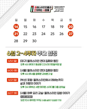 6월 2-4주차 주요 일정
